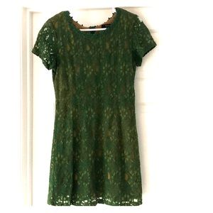 Green Lace Shift Dress